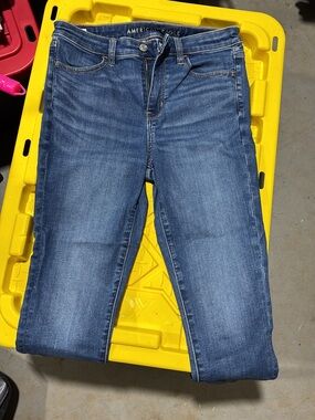 American Eagle Outfitters Women's Dark Blue Skinny Jeans